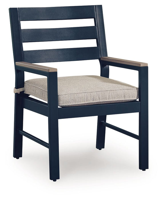 East Beach - Arm Chair With Cushion (Set of 2) - Blue – Chair Sets by Signature Design by Ashley® at Furniture Wholesale Plus , Nashville furniture store