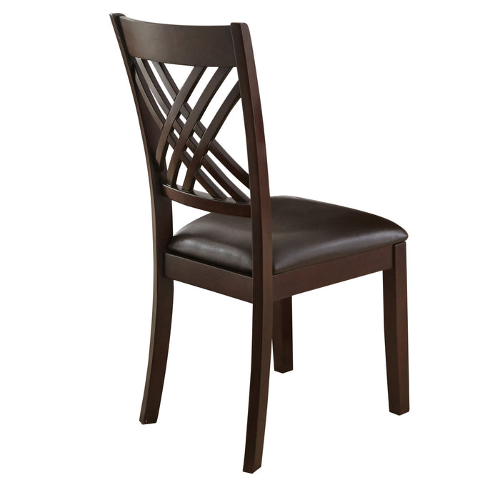 Adrian - Side Chair (Set of 2) - Dark Brown – Chair Sets by Steve Silver Furniture at Furniture Wholesale Plus , Nashville furniture store