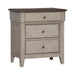 Ivy Hollow - 3 Drawer Nightstand With Charging Station - Weathered Linen / Dusty Taupe – Nightstands w/ Charging Stations by Liberty Furniture at Furniture Wholesale Plus , Nashville furniture store