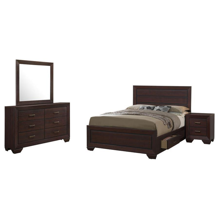 Kauffman - Transitional Storage Bed Bedroom Set – 4 Piece Bedroom Sets by CoasterEveryday at Furniture Wholesale Plus , Nashville furniture store