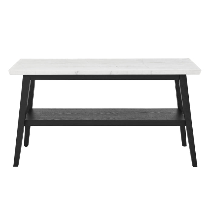 Vida - Marble Top Sofa Table - Black / White – Sofa Tables by Steve Silver Furniture at Furniture Wholesale Plus , Nashville furniture store