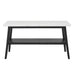 Vida - Marble Top Sofa Table - Black / White – Sofa Tables by Steve Silver Furniture at Furniture Wholesale Plus , Nashville furniture store