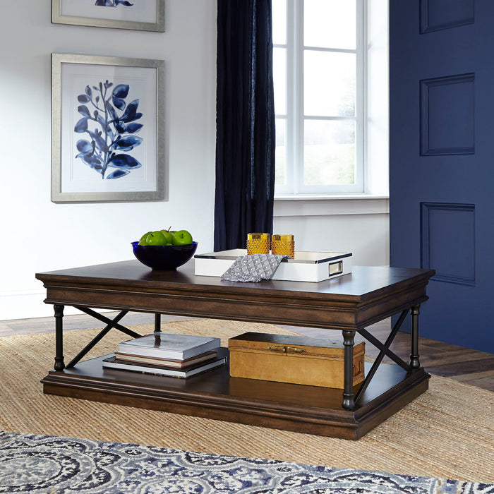 Tribeca - Rectangular Cocktail Table - Cordovian Brown – Cocktail Tables by Liberty Furniture at Furniture Wholesale Plus , Nashville furniture store