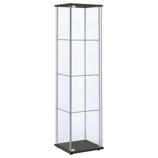 Bellatrix - 4-Shelf Clear Glass Curio Cabinet - Premium Curio Cabinets from CoasterEveryday - Just $209! Shop now at Furniture Wholesale Plus  We are the best furniture store in Nashville, Hendersonville, Goodlettsville, Madison, Antioch, Mount Juliet, Lebanon, Gallatin, Springfield, Murfreesboro, Franklin, Brentwood