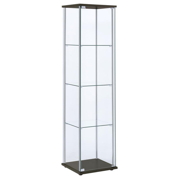 Bellatrix - 4-Shelf Clear Glass Curio Cabinet – Curio Cabinets by CoasterEveryday at Furniture Wholesale Plus , Nashville furniture store