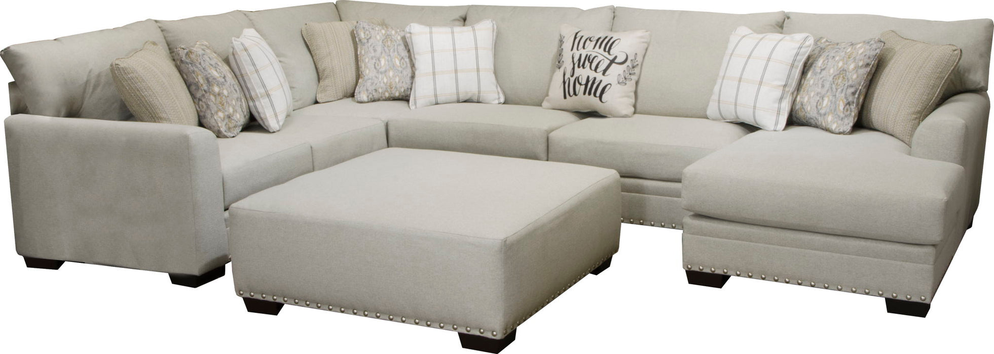 Middleton Modular Sectional - Cocktail Ottoman - Cement – Coffee Table Ottomans by Jackson at Furniture Wholesale Plus , Nashville furniture store