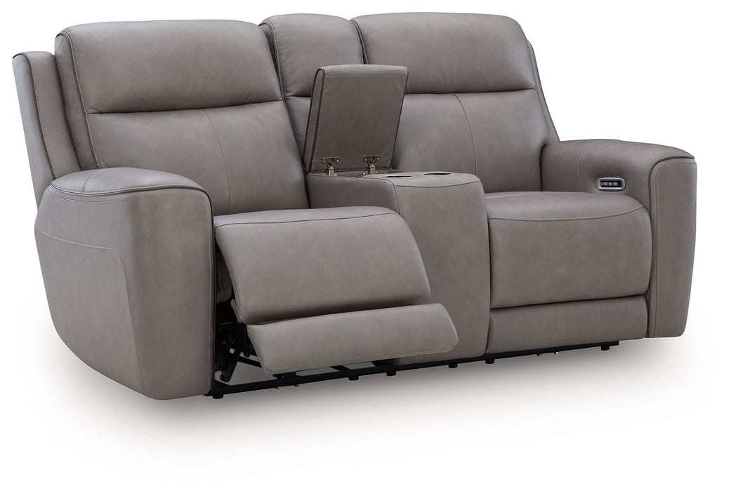 5Z-Comfort - Relaxation - Power Reclining Loveseat with Console / Adj Headrest – Reclining Loveseats by Signature Design by Ashley® at Furniture Wholesale Plus , Nashville furniture store