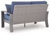 Half Moon Beach - Loveseat With Cushion - Blue / Gray – Loveseats by Signature Design by Ashley® at Furniture Wholesale Plus , Nashville furniture store