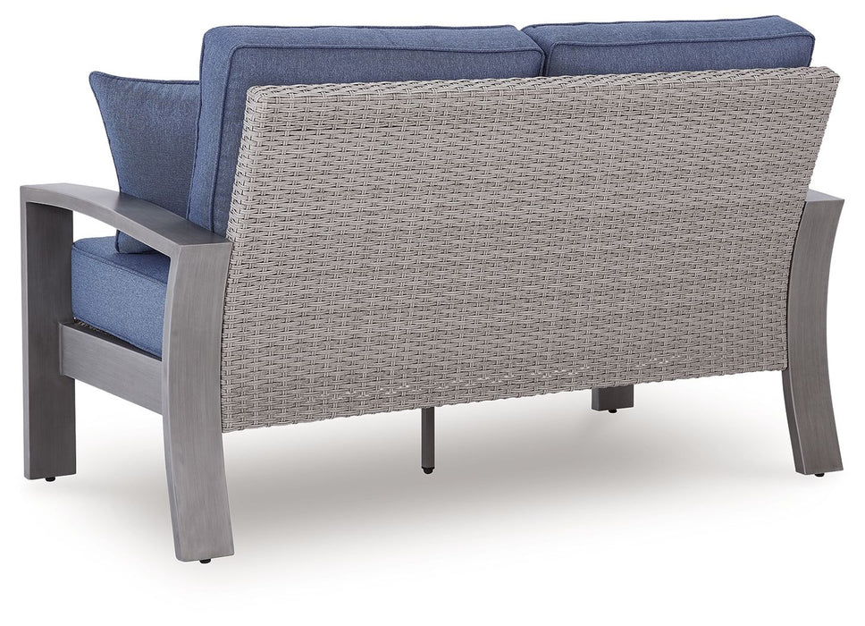 Half Moon Beach - Loveseat With Cushion - Blue / Gray – Loveseats by Signature Design by Ashley® at Furniture Wholesale Plus , Nashville furniture store