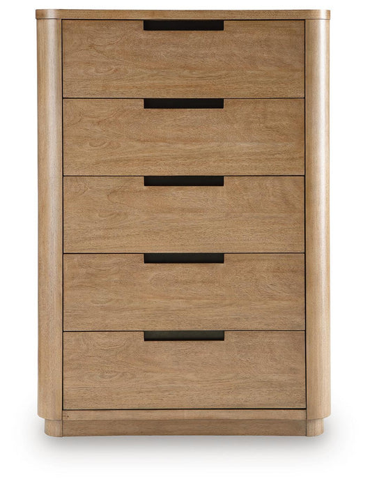 Pamaria - Five Drawer Chest - Light Brown – Accent Chests by Signature Design by Ashley® at Furniture Wholesale Plus , Nashville furniture store
