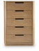 Pamaria - Five Drawer Chest - Light Brown – Accent Chests by Signature Design by Ashley® at Furniture Wholesale Plus , Nashville furniture store