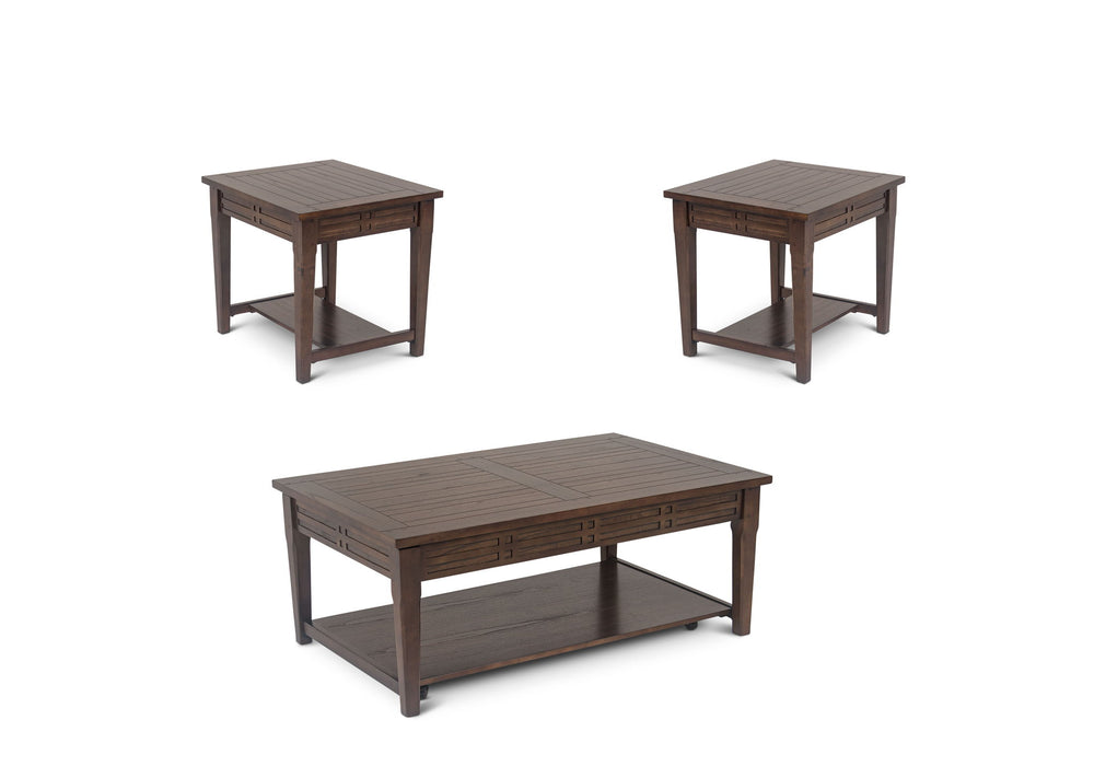 Crestline - 3 Piece Table Set - Brown – Table Sets by Steve Silver Furniture at Furniture Wholesale Plus , Nashville furniture store