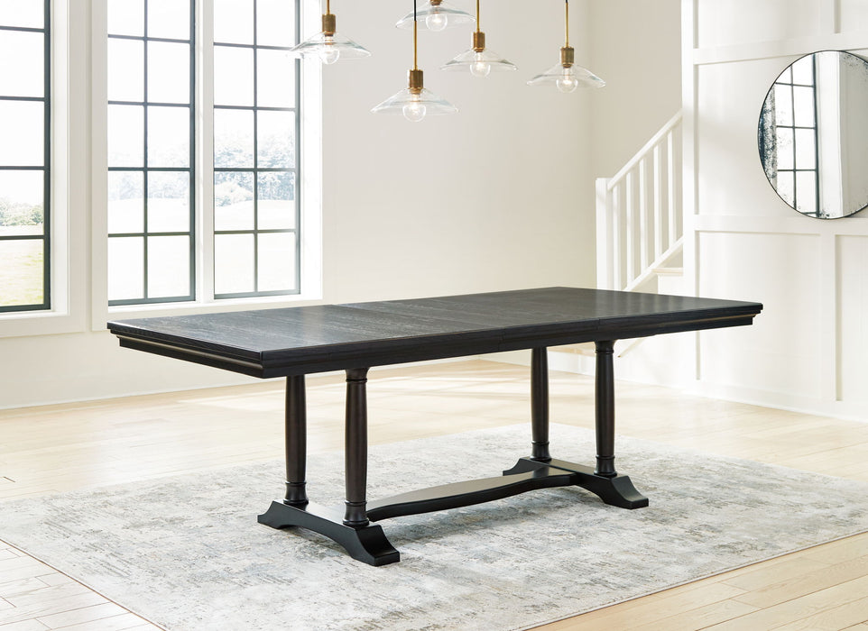 Welltern - Rect Dining Room Ext Table - Black – Dining Tables with Extensions by Millennium® by Ashley at Furniture Wholesale Plus , Nashville furniture store