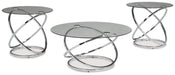 Hollynyx - Occasional Table Set (Set of 3) - Chrome Finish – Table Sets by Signature Design by Ashley® at Furniture Wholesale Plus , Nashville furniture store