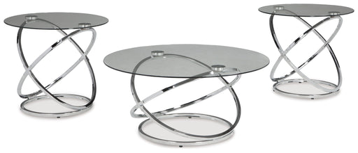 Hollynyx - Occasional Table Set (Set of 3) - Chrome Finish – Table Sets by Signature Design by Ashley® at Furniture Wholesale Plus , Nashville furniture store