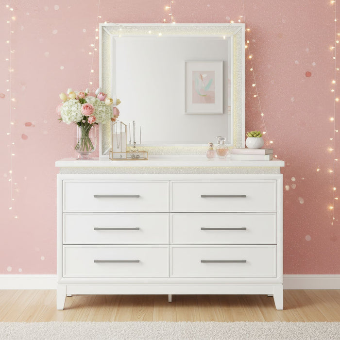 Reflections - Youth 6 Drawer Dresser With Lights – Dressers by Liberty Furniture at Furniture Wholesale Plus , Nashville furniture store