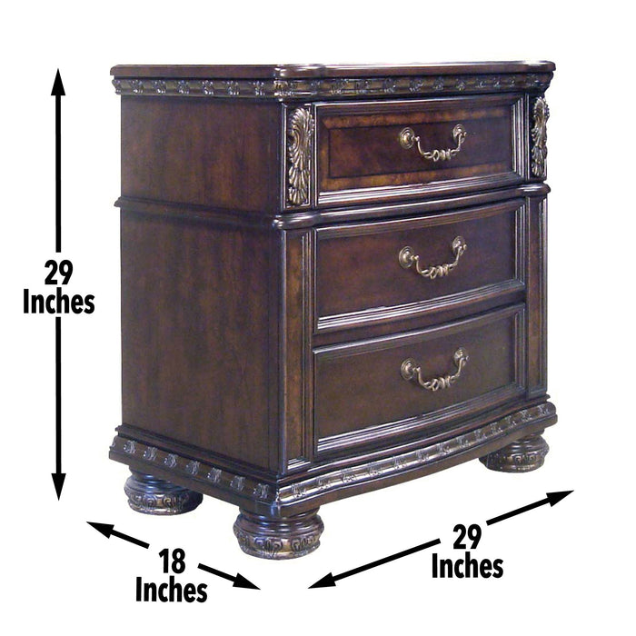 Monte Carlo - Nightstand - Dark Brown – Accent Nightstands by Steve Silver Furniture at Furniture Wholesale Plus , Nashville furniture store