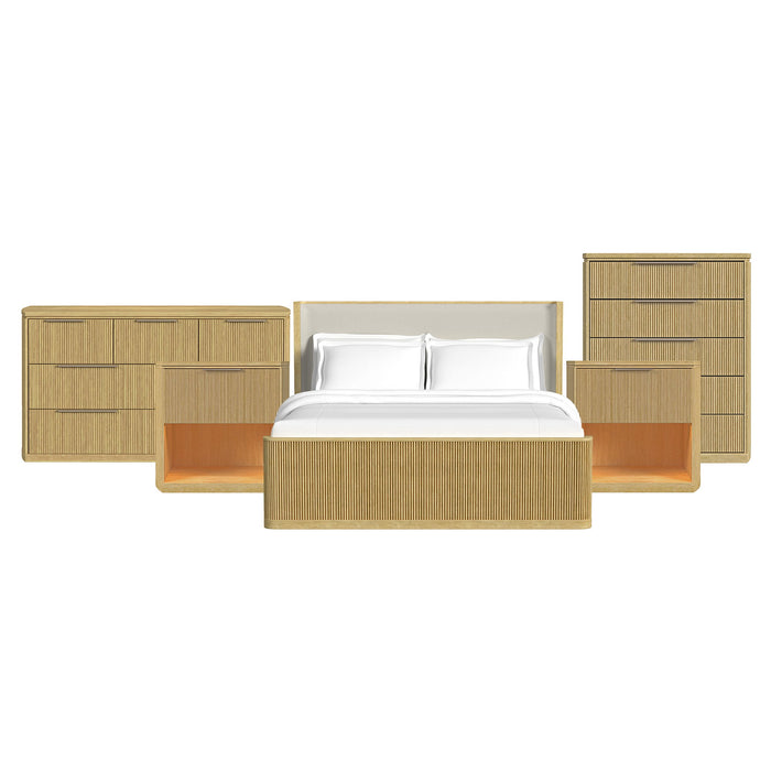 Sylvie - Bedroom Set With Upholstered Bed – 3 Piece Bedroom Sets by Elements International at Furniture Wholesale Plus , Nashville furniture store