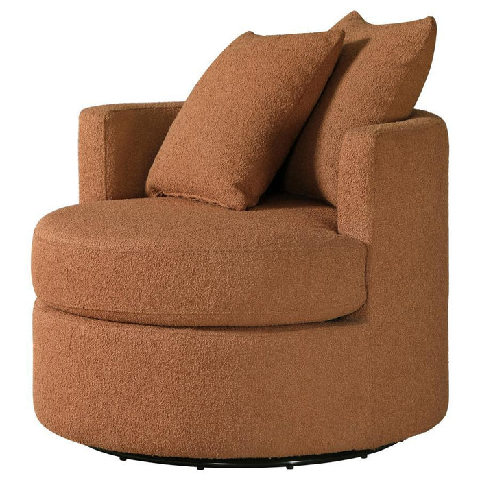 Debbie - Upholstered Swivel Accent Chair - Premium Swivel Chairs from CoasterEveryday - Just $509! Shop now at Furniture Wholesale Plus  We are the best furniture store in Nashville, Hendersonville, Goodlettsville, Madison, Antioch, Mount Juliet, Lebanon, Gallatin, Springfield, Murfreesboro, Franklin, Brentwood