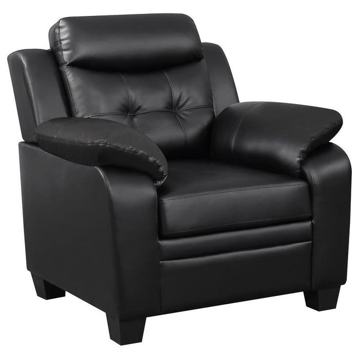 Finley - Upholstered Padded Arm Tufted Accent Chair - Black - Premium Arm Chairs from CoasterEveryday - Just $439! Shop now at Furniture Wholesale Plus  We are the best furniture store in Nashville, Hendersonville, Goodlettsville, Madison, Antioch, Mount Juliet, Lebanon, Gallatin, Springfield, Murfreesboro, Franklin, Brentwood