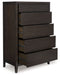 Westonfort - Five Drawer Chest - Espresso – Accent Chests by Ashley® at Furniture Wholesale Plus , Nashville furniture store