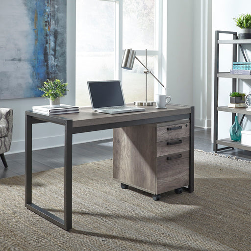 Tanners Creek - 2 Piece Home Office Desk Set - Graystone – 2 Piece Home Office Sets by Liberty Furniture at Furniture Wholesale Plus , Nashville furniture store