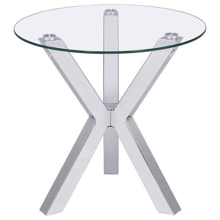 Kenzie - Round Tempered Glass Top Table – End Tables by Coaster Fine Furniture at Furniture Wholesale Plus , Nashville furniture store