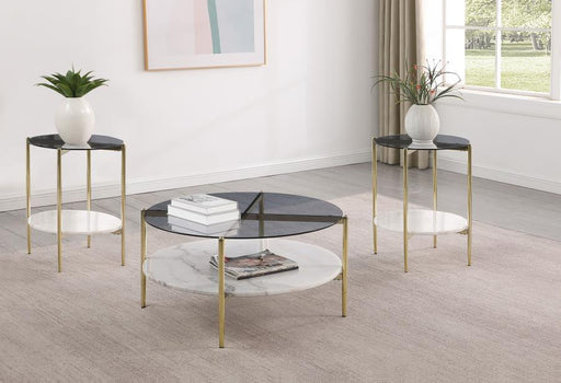 Jonelle - Round Coffee Table Set – Table Sets by Coaster Fine Furniture at Furniture Wholesale Plus , Nashville furniture store