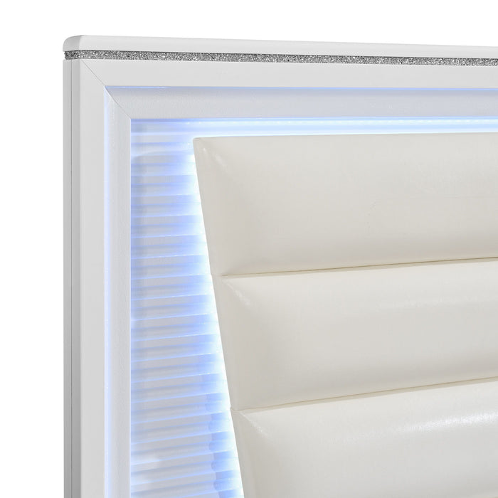 Denmark - Upholstered Bed With LED – Upholstered Beds by Elements International at Furniture Wholesale Plus , Nashville furniture store