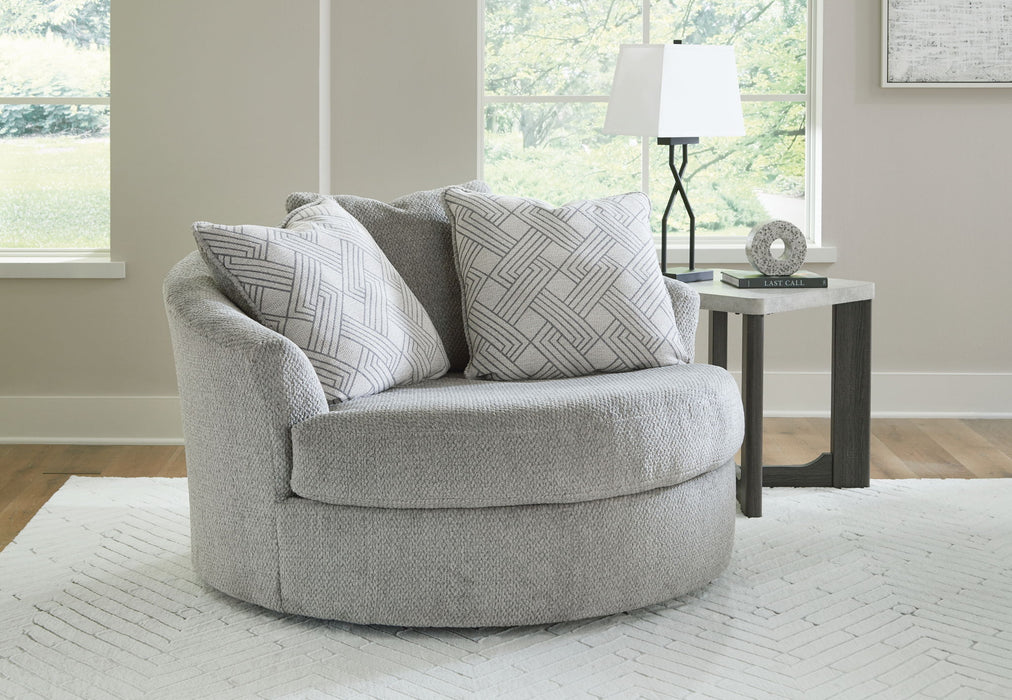 Casselbury - Oversized Swivel Accent Chair - Cement – Swivel Chairs by Signature Design by Ashley® at Furniture Wholesale Plus , Nashville furniture store