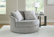 Casselbury - Oversized Swivel Accent Chair - Cement – Swivel Chairs by Signature Design by Ashley® at Furniture Wholesale Plus , Nashville furniture store