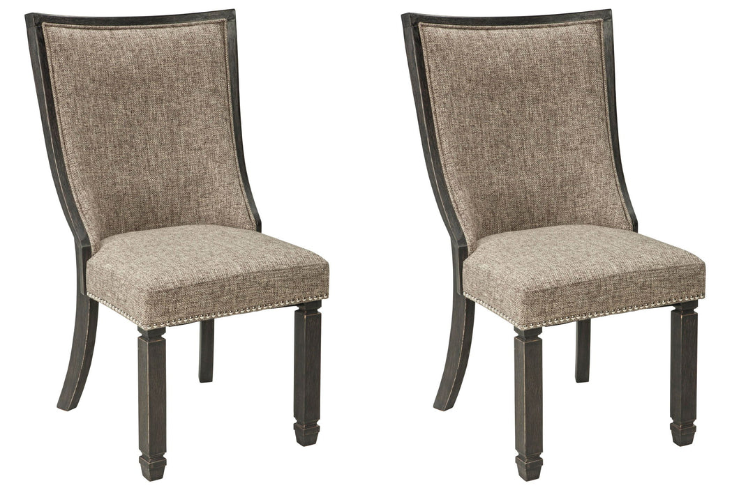 Tyler Creek - Dining UPH Side Chair (Set of 2) - Framed Back - Black / Grayish Brown – Chair Sets by Signature Design by Ashley® at Furniture Wholesale Plus , Nashville furniture store