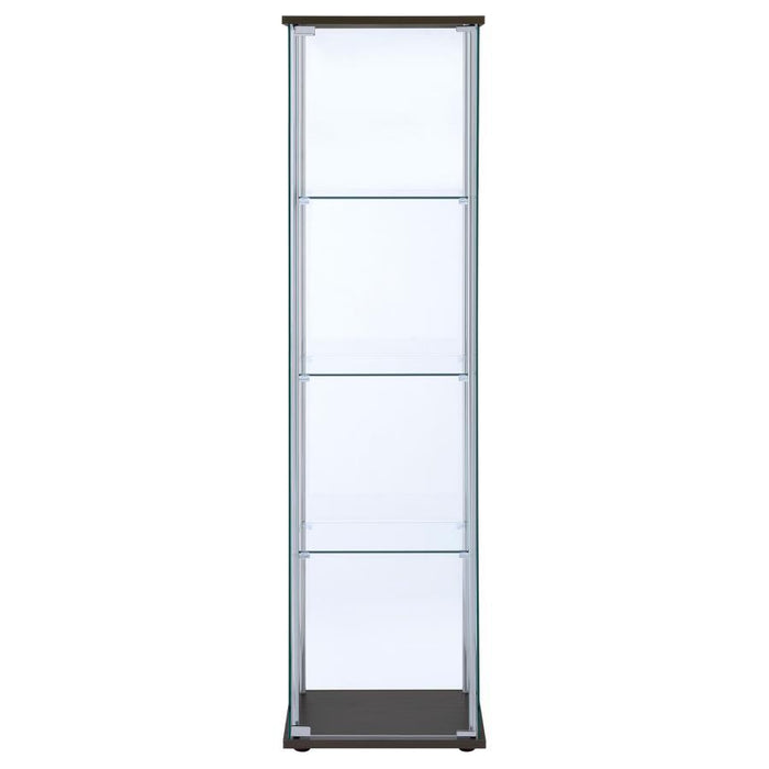 Bellatrix - 4-Shelf Clear Glass Curio Cabinet – Curio Cabinets by CoasterEveryday at Furniture Wholesale Plus , Nashville furniture store