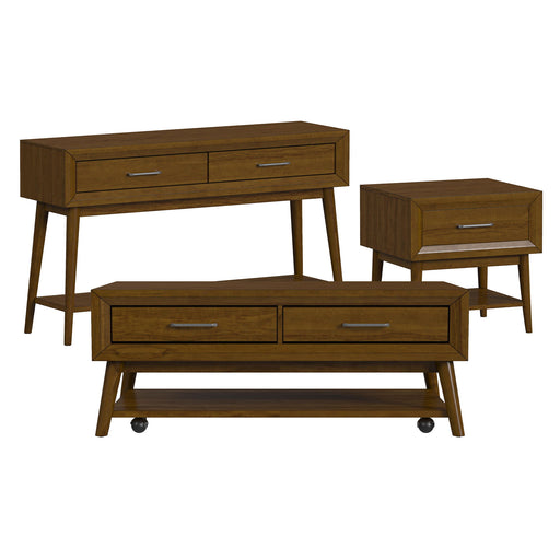 Santa Barbara - 3 Piece Occasional Table Set (Coffee Table, End Table & Sofa) - Walnut – Table Sets by Elements International at Furniture Wholesale Plus , Nashville furniture store