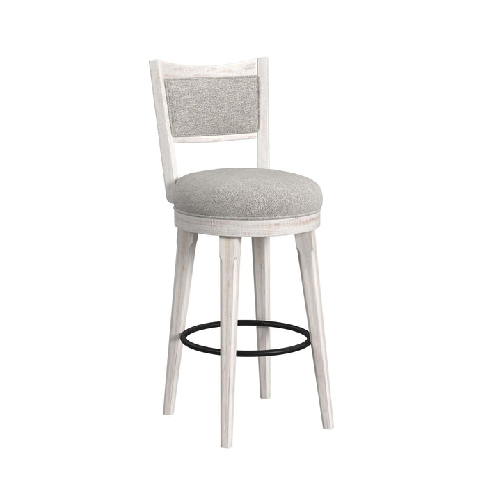 Rogen Rustic - Swivel Bar Stool (Set of 2) - Rustic White – Stool Sets by Elements International at Furniture Wholesale Plus , Nashville furniture store