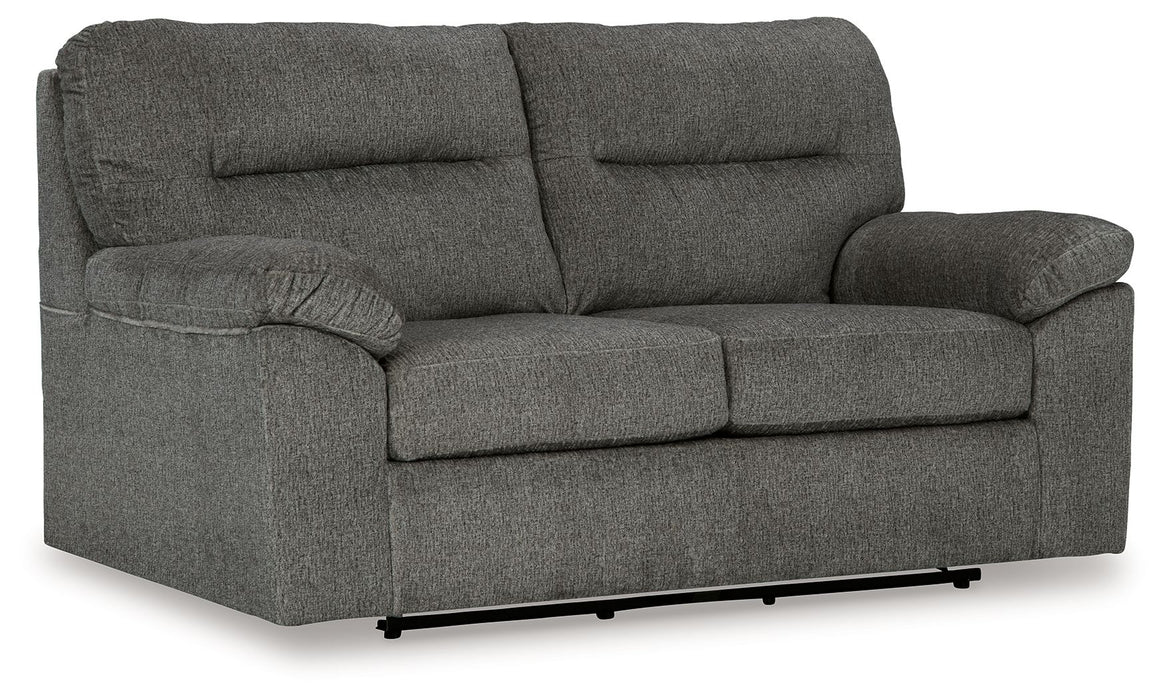 Bindura - Glider Loveseat - Mineral – Stationary Loveseats by Signature Design by Ashley® at Furniture Wholesale Plus , Nashville furniture store