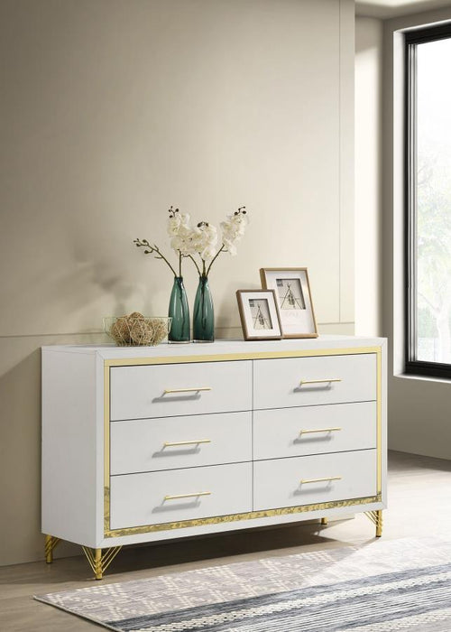 Lucia - 6-Drawer Dresser – Dressers by Coaster Fine Furniture at Furniture Wholesale Plus , Nashville furniture store