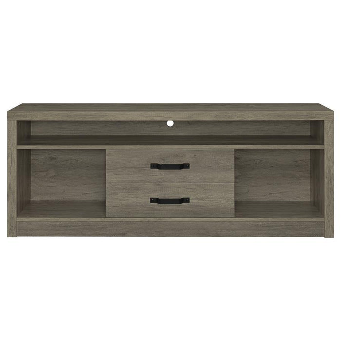 Burke - 3 Piece TV Entertainment Center - Gray Driftwood – Entertainment Centers by Coaster Fine Furniture at Furniture Wholesale Plus , Nashville furniture store