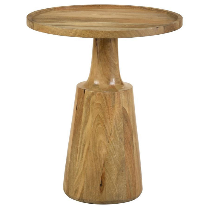 Ixia - Round Solid Mango Wood Accent Side Table – Side Tables by CoasterEssence at Furniture Wholesale Plus , Nashville furniture store