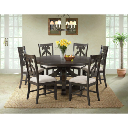 Stone - Round Dining Set – 5 Piece Dining Room Sets by Elements International at Furniture Wholesale Plus , Nashville furniture store