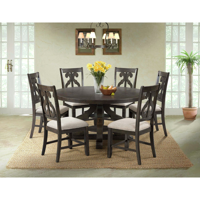 Stone - Round Dining Set – 5 Piece Dining Room Sets by Elements International at Furniture Wholesale Plus , Nashville furniture store