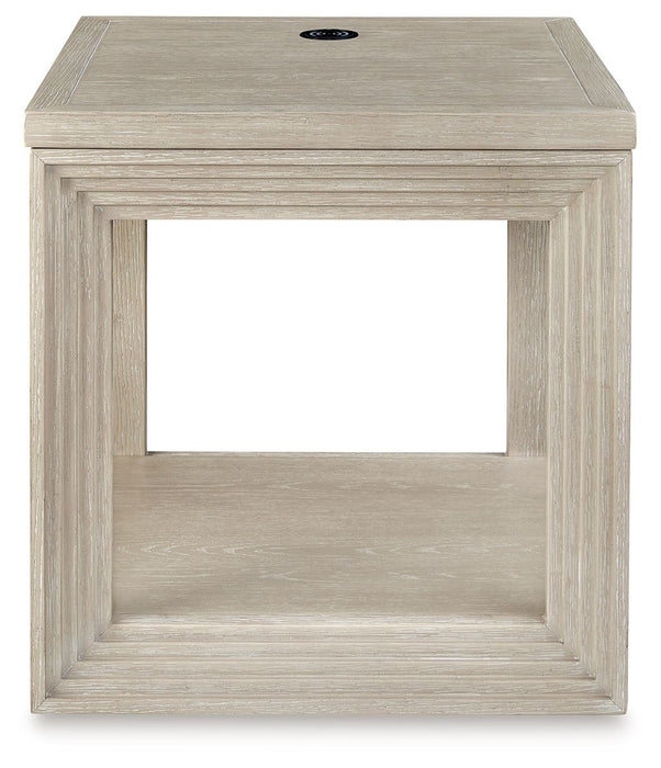 Marxhart - Square End Table - Bisque – End Tables by Signature Design by Ashley® at Furniture Wholesale Plus , Nashville furniture store
