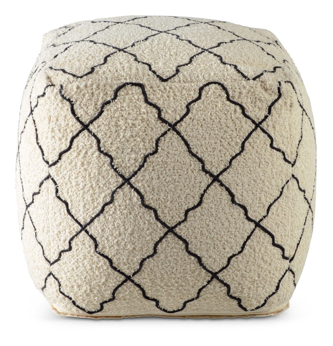Lattice - Square Pouf - Beige - Premium Accent Poufs from Steve Silver Furniture - Just $109! Shop now at Furniture Wholesale Plus  We are the best furniture store in Nashville, Hendersonville, Goodlettsville, Madison, Antioch, Mount Juliet, Lebanon, Gallatin, Springfield, Murfreesboro, Franklin, Brentwood