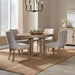 Proximity Place - 5 Piece Pedestal Table Set (Upholstered Side Chairs) - Barley Buff – 5 Piece Dining Room Sets by Liberty Furniture at Furniture Wholesale Plus , Nashville furniture store