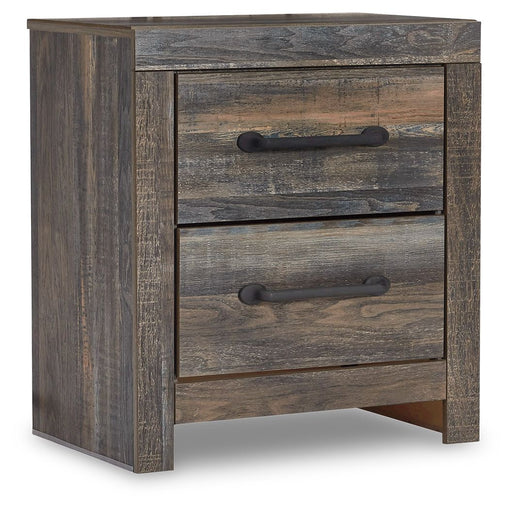 Drystan - Two Drawer Night Stand - Brown / Beige – Accent Nightstands by Signature Design by Ashley® at Furniture Wholesale Plus , Nashville furniture store