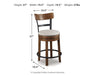 Valebeck - Full Back Swivel Stool – Counter Height (24"-27") by Signature Design by Ashley® at Furniture Wholesale Plus , Nashville furniture store