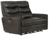 Bosa - Leather Power Reclining Loveseat - Charcoal – Reclining Loveseats by Catnapper at Furniture Wholesale Plus , Nashville furniture store