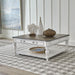 Magnolia Manor - Oversized Square Cocktail Table - Antique White – Cocktail Tables by Liberty Furniture at Furniture Wholesale Plus , Nashville furniture store