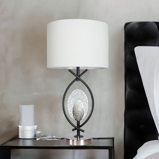Table Lamp - Black and White - Premium Table Lamps from Crown Mark - Just $119! Shop now at Furniture Wholesale Plus  We are the best furniture store in Nashville, Hendersonville, Goodlettsville, Madison, Antioch, Mount Juliet, Lebanon, Gallatin, Springfield, Murfreesboro, Franklin, Brentwood