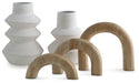 Maddwarth - White / Natural Brown - Accessory Set (Set of 5) - Premium Table Accessory Sets from Signature Design by Ashley® - Just $108! Shop now at Furniture Wholesale Plus  We are the best furniture store in Nashville, Hendersonville, Goodlettsville, Madison, Antioch, Mount Juliet, Lebanon, Gallatin, Springfield, Murfreesboro, Franklin, Brentwood